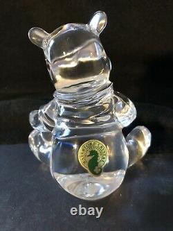 Waterford Crystal Disney Winnie the Pooh Bear Made in Ireland Signed Figurine