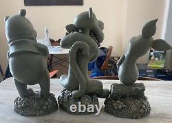 White Swan Disney from Winnie the Pooh Resin Garden Statue Figurine 9 Lot Of 3