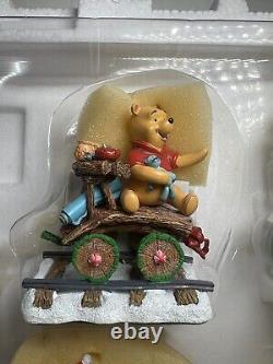 Winnie Pooh Piglet Holiday Express Christmas Train Danbury Mint 6 pc Set Disney