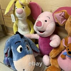 Winnie Pooh Plush Giant Disney Mattel Piglet Tigger Rabbit Kanga Roo Eeyore 22