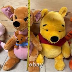 Winnie Pooh Plush Giant Disney Mattel Piglet Tigger Rabbit Kanga Roo Eeyore 22