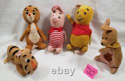 Winnie Pooh Sears 1966 Wood Chip Saw Dust Plush Piglet Rabbit Tigger Kanga 60 s
