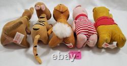 Winnie Pooh Sears 1966 Wood Chip Saw Dust Plush Piglet Rabbit Tigger Kanga 60 s