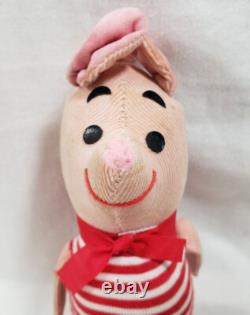 Winnie Pooh Sears 1966 Wood Chip Saw Dust Plush Piglet Rabbit Tigger Kanga 60 s