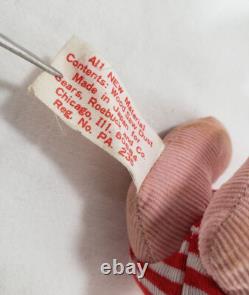 Winnie Pooh Sears 1966 Wood Chip Saw Dust Plush Piglet Rabbit Tigger Kanga 60 s