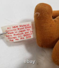 Winnie Pooh Sears 1966 Wood Chip Saw Dust Plush Piglet Rabbit Tigger Kanga 60 s