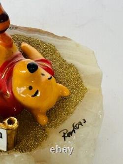 Winnie Pooh figurine Ron Lee signed marble sculpture Tigger Disney LIMITED vtg