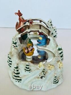 Winnie Pooh music box Winter Wonderland piglet Disney figurine moving Eeyore