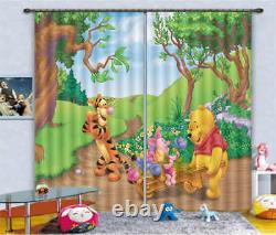 Winnie The Pooh 3D Curtain Blockout Photo Printing Curtains Drape Fabric