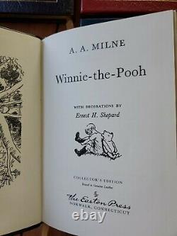 Winnie The Pooh 4 Vol. Set by AA Milne Easton Press Mint Leather Bound Hardbacks
