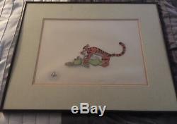 Winnie The Pooh And Tigger Too Original Production Cel 1974 with COA and framed