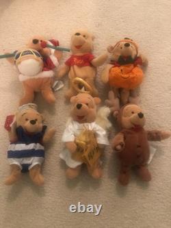 Winnie The Pooh Beanie Babies Different Outfits Lot 21