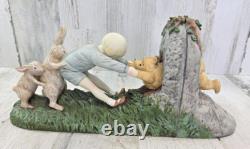 Winnie The Pooh Bookends Christopher Robin Pooh Rabbits with Box Vintage