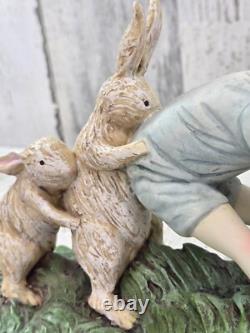 Winnie The Pooh Bookends Christopher Robin Pooh Rabbits with Box Vintage