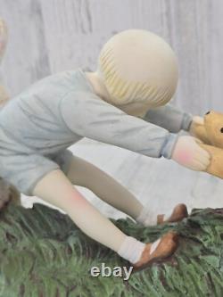 Winnie The Pooh Bookends Christopher Robin Pooh Rabbits with Box Vintage