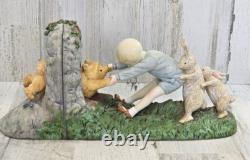 Winnie The Pooh Bookends Christopher Robin Pooh Rabbits with Box Vintage