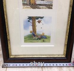 Winnie The Pooh & Christopher Robin 3 Panel Watercolor Disney Print Frame- ART