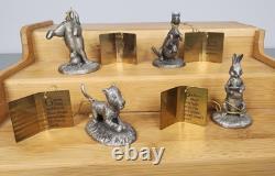 Winnie The Pooh Disney Hudson Pewter Figurines Set Lot Tigger Rabbit Kanga +