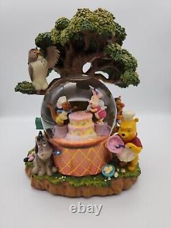 Winnie The Pooh Disney Store Music Snow Globe Rumbly in My Tumbly Vintage RARE