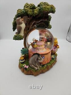 Winnie The Pooh Disney Store Music Snow Globe Rumbly in My Tumbly Vintage RARE