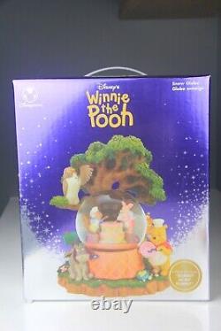 Winnie The Pooh Disney Store Music Snow Globe Rumbly in My Tumbly with Box RARE