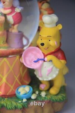 Winnie The Pooh Disney Store Music Snow Globe Rumbly in My Tumbly with Box RARE