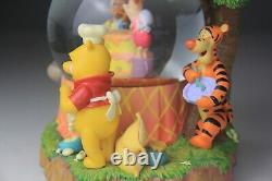 Winnie The Pooh Disney Store Music Snow Globe Rumbly in My Tumbly with Box RARE