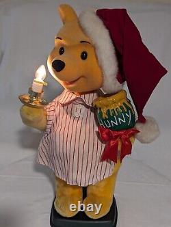 Winnie The Pooh Electric With The Christmas Hat and Honey Jar