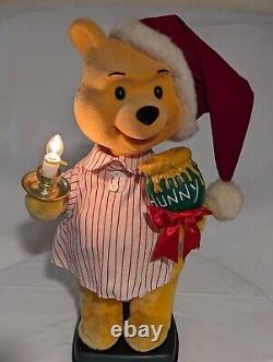 Winnie The Pooh Electric With The Christmas Hat and Honey Jar