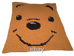 Winnie The Pooh Face Handmade Crochet Pixel Art Blanket