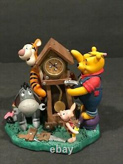 Winnie The Pooh & Friends Disney Desk Clock Figurine WithBox