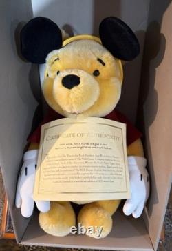 Winnie The Pooh Gund Mohair Bear Dressed as Mickey Mouse in Box Ltd Edition RARE