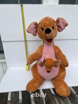 Winnie The Pooh KANGA & Rabbit Set JUMBO Plush Disney Mattel Vintage Arco Large
