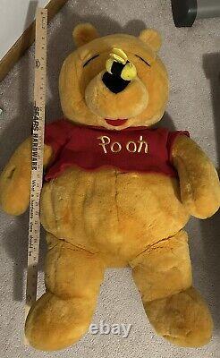 Winnie The Pooh LARGE 36 Plush Vintage Stuffed Bear Bee On Nose Disney JUMBO