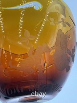 Winnie The Pooh Lenox Disney Cased Crystal Amber Bowl -limited Edition 184/250