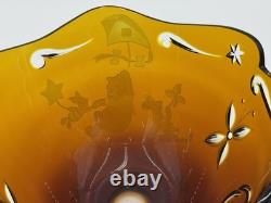 Winnie The Pooh Lenox Disney Cased Crystal Amber Bowl -limited Edition 184/250