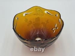 Winnie The Pooh Lenox Disney Cased Crystal Amber Bowl -limited Edition 184/250