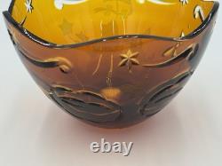 Winnie The Pooh Lenox Disney Cased Crystal Amber Bowl -limited Edition 184/250