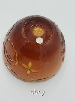 Winnie The Pooh Lenox Disney Cased Crystal Amber Bowl -limited Edition 184/250