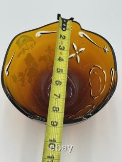 Winnie The Pooh Lenox Disney Cased Crystal Amber Bowl -limited Edition 184/250