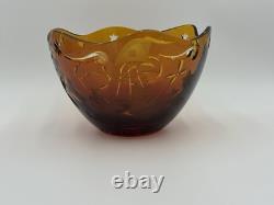 Winnie The Pooh Lenox Disney Cased Crystal Amber Bowl -limited Edition 184/250