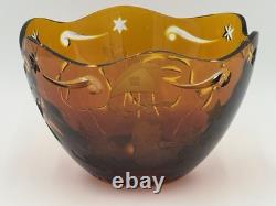 Winnie The Pooh Lenox Disney Cased Crystal Amber Bowl -limited Edition 184/250