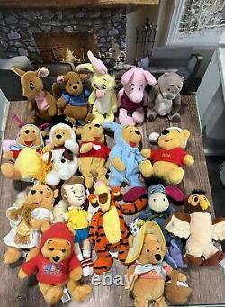 Winnie The Pooh Lot Of 17 Walt Disney Beanies All With Disney Tags. Great Lot