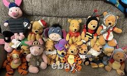 Winnie The Pooh Lot Of Dressed Up Bean Bag Plush Disney Store All Different