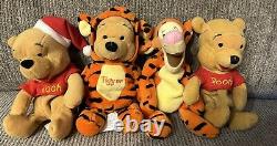 Winnie The Pooh Lot Of Dressed Up Bean Bag Plush Disney Store All Different