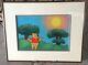 Winnie The Pooh Original Production Animation Cel With Painted Background & Coa