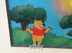 Winnie The Pooh Original Production Animation Cel with Painted Background & COA