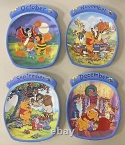 Winnie The Pooh Perpetual Wall Calendar Whole Year Complete Set Plates withCOAs