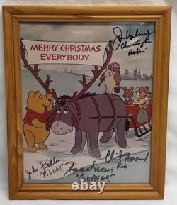 Winnie The Pooh Picture 1977 Signed By 4 Actors Morris Howard Walmsley Fiedler