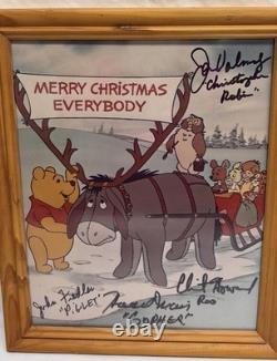 Winnie The Pooh Picture 1977 Signed By 4 Actors Morris Howard Walmsley Fiedler